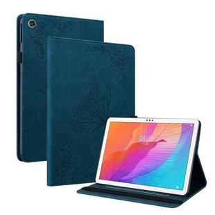 For Huawei MatePad T 10s/Enjoy Tablet 2 Butterfly Flower Embossed Leather Tablet Case(Blue)