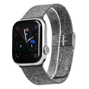 Cloth Watch Band For Apple Watch Ultra 49mm / Series 8&7 45mm / SE 2&6&SE&5&4 44mm / 3&2&1 42mm(B)