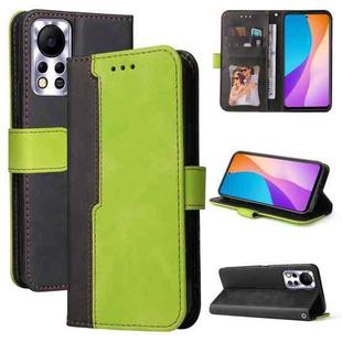 For Infinix Hot 11S NFC Stitching-Color Horizontal Flip Leather Case(Green)
