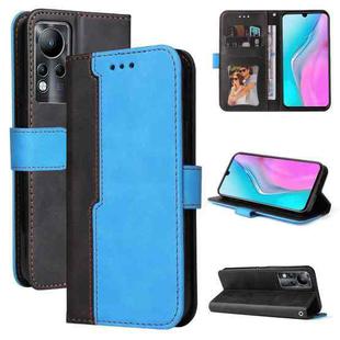 For Infinix Note 11 Stitching-Color Horizontal Flip Leather Case(Blue)