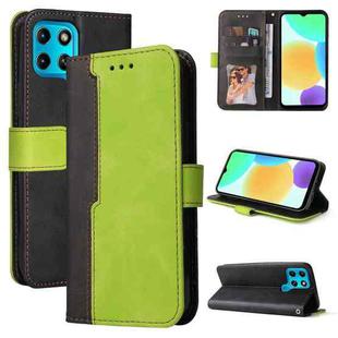 For Infinix Smart 6 Stitching-Color Horizontal Flip Leather Case(Green)