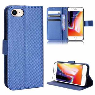 For iPhone SE 2022 / SE 2020 / 8 / 7 Diamond Texture Leather Phone Case(Blue)