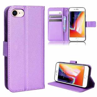 For iPhone SE 2022 / SE 2020 / 8 / 7 Diamond Texture Leather Phone Case(Purple)