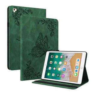 Butterfly Flower Embossed Leather Tablet Case For iPad 9.7 inch 2017 / 2018(Green)