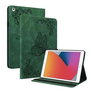 Butterfly Flower Embossed Leather Tablet Case For iPad 10.2 2021&2020&2019 / Air 2019(Green)