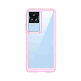 For Xiaomi Poco F4 Colorful Series Acrylic + TPU Phone Case(Pink)