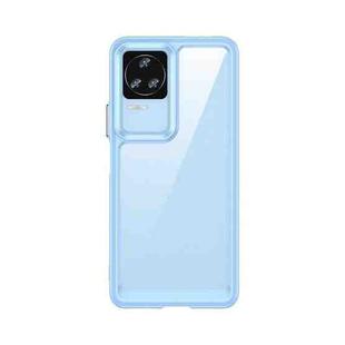 For Xiaomi Poco F4 Colorful Series Acrylic + TPU Phone Case(Blue)