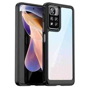 For Xiaomi Poco X4 NFC 5G Colorful Series Acrylic + TPU Phone Case(Black)