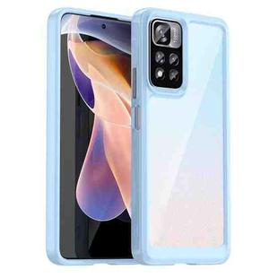 For Xiaomi Poco X4 NFC 5G Colorful Series Acrylic + TPU Phone Case(Blue)