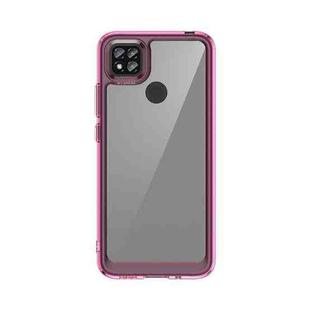 For Xiaomi Poco C3 Colorful Series Acrylic + TPU Phone Case(Transparent Pink)