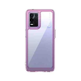 For OPPO Realme 8S 5G Colorful Series Acrylic + TPU Phone Case(Transparent Pink)