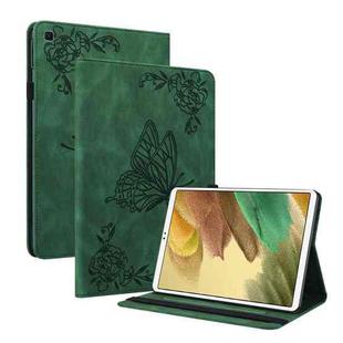 For Samsung Galaxy Tab A7 Lite T220/T225 Butterfly Flower Embossed Leather Tablet Case(Green)