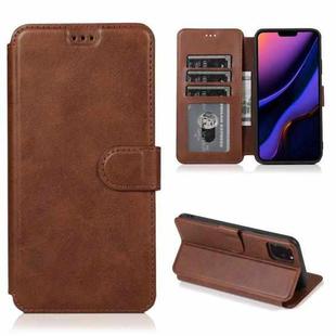 For iPhone 11 Pro Max Shockproof PU + TPU Leather Phone Case (Brown)