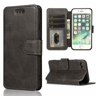 For iPhone SE 2022 / SE 2020 / 8 / 7 Shockproof PU + TPU Leather Phone Case(Black)