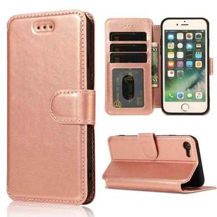 For iPhone SE 2022 / SE 2020 / 8 / 7 Shockproof PU + TPU Leather Phone Case(Rose Gold)