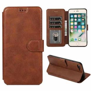 Shockproof PU + TPU Leather Phone Case For iPhone 8 Plus / 7 Plus(Brown)