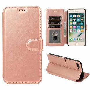 Shockproof PU + TPU Leather Phone Case For iPhone 8 Plus / 7 Plus(Rose Gold)