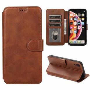 For iPhone XR Shockproof PU + TPU Leather Phone Case(Brown)