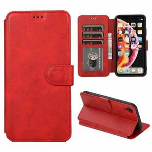 For iPhone XR Shockproof PU + TPU Leather Phone Case(Red)