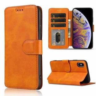 For iPhone XS Max Shockproof PU + TPU Leather Phone Case(Khaki)