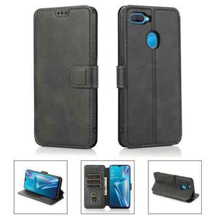 For OPPO A7 Shockproof PU + TPU Leather Phone Case(Black)