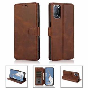 For OPPO A52 Shockproof PU + TPU Leather Phone Case(Brown)