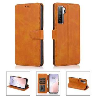 For Huawei nova 7 SE Shockproof PU + TPU Leather Phone Case(Khaki)
