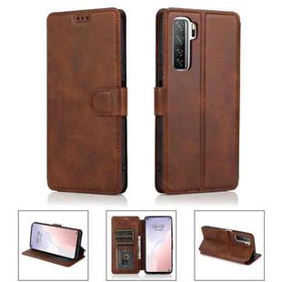 For Huawei nova 7 SE Shockproof PU + TPU Leather Phone Case(Brown)