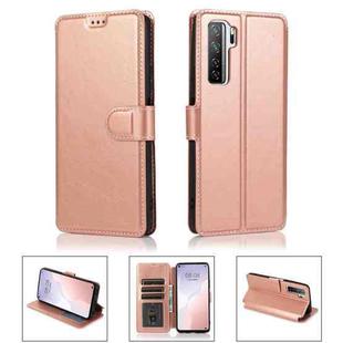For Huawei nova 7 SE Shockproof PU + TPU Leather Phone Case(Rose Gold)