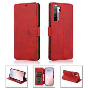 For Huawei nova 7 SE Shockproof PU + TPU Leather Phone Case(Red)