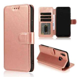 For Huawei P20 Lite Shockproof PU + TPU Leather Phone Case(Rose Gold)