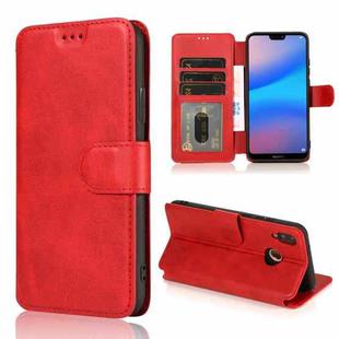 For Huawei P20 Lite Shockproof PU + TPU Leather Phone Case(Red)