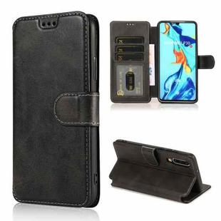 For Huawei P30 Shockproof PU + TPU Leather Phone Case(Black)