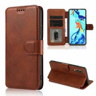 For Huawei P30 Shockproof PU + TPU Leather Phone Case(Brown)