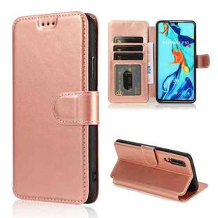 For Huawei P30 Shockproof PU + TPU Leather Phone Case(Rose Gold)