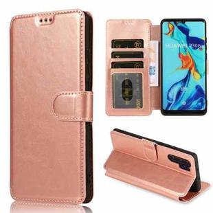 For Huawei P30 Pro Shockproof PU + TPU Leather Phone Case(Rose Gold)