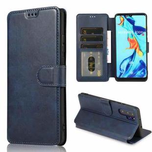 For Huawei P30 Pro Shockproof PU + TPU Leather Phone Case(Blue)