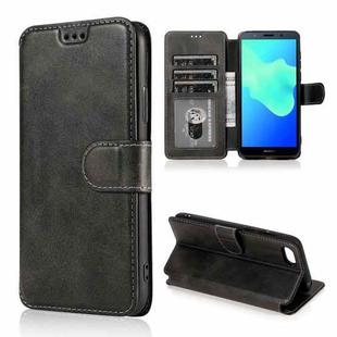 For Huawei Y5 2018 Shockproof PU + TPU Leather Phone Case(Black)