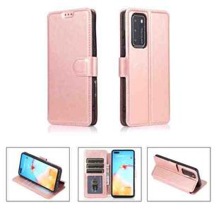 For Huawei P40 Shockproof PU + TPU Leather Phone Case(Rose Gold)