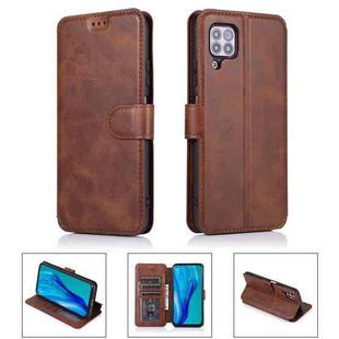 For Huawei P40 Lite Shockproof PU + TPU Leather Phone Case(Brown)