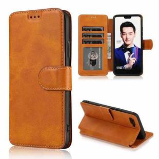For Honor 10 Shockproof PU + TPU Leather Phone Case(Khaki)