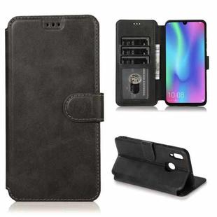 For Honor 10 Lite Shockproof PU + TPU Leather Phone Case(Black)