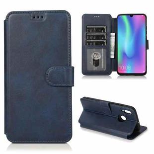 For Honor 10 Lite Shockproof PU + TPU Leather Phone Case(Blue)