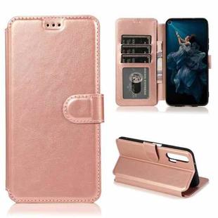 For Honor 20 Pro Shockproof PU + TPU Leather Phone Case(Rose Gold)