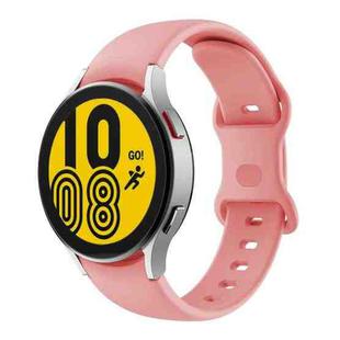 For Samsung Galaxy Watch4 Classic 42mm / Watch4 40mm Butterfly Buckle Silicone Watch Band(Pink)