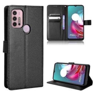 For Motorola Moto G30 / G10 / G20 / G10 Power Diamond Texture Leather Phone Case(Black)