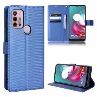 For Motorola Moto G30 / G10 / G20 / G10 Power Diamond Texture Leather Phone Case(Blue)