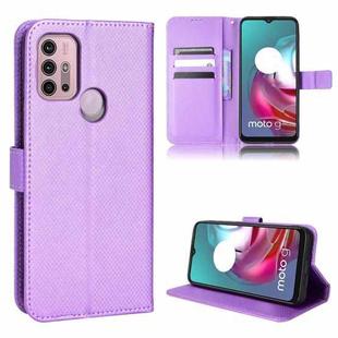 For Motorola Moto G30 / G10 / G20 / G10 Power Diamond Texture Leather Phone Case(Purple)