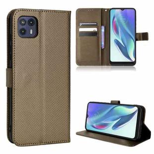 For Motorola Moto G50 5G Global Diamond Texture Leather Phone Case(Brown)