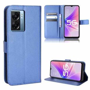 For OPPO A57 5G Diamond Texture Leather Phone Case(Blue)